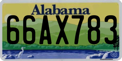 AL license plate 66AX783