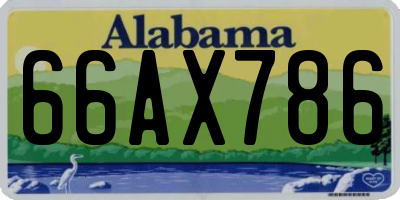 AL license plate 66AX786