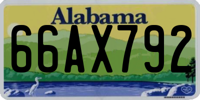 AL license plate 66AX792