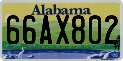 AL license plate 66AX802