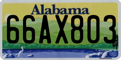 AL license plate 66AX803