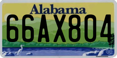 AL license plate 66AX804