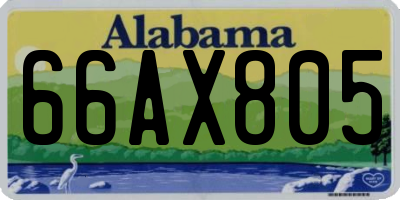 AL license plate 66AX805