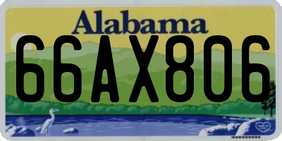 AL license plate 66AX806