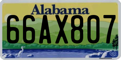 AL license plate 66AX807