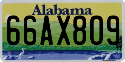 AL license plate 66AX809