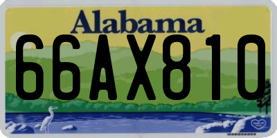 AL license plate 66AX810