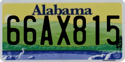 AL license plate 66AX815