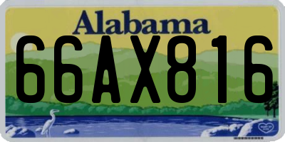 AL license plate 66AX816