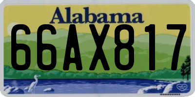 AL license plate 66AX817
