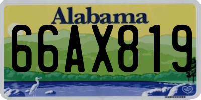 AL license plate 66AX819