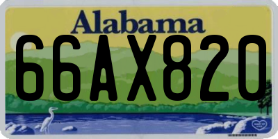 AL license plate 66AX820