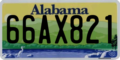 AL license plate 66AX821