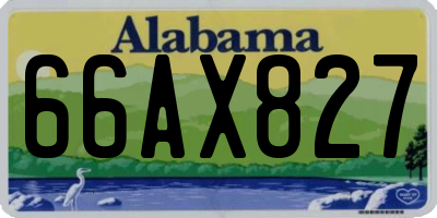 AL license plate 66AX827