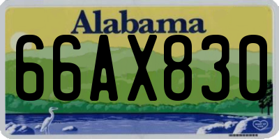 AL license plate 66AX830