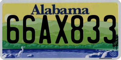 AL license plate 66AX833