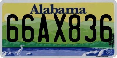 AL license plate 66AX836