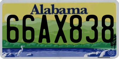 AL license plate 66AX838