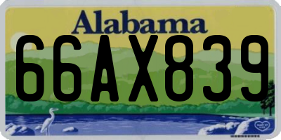 AL license plate 66AX839