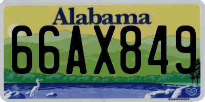 AL license plate 66AX849