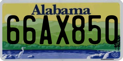 AL license plate 66AX850