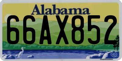 AL license plate 66AX852