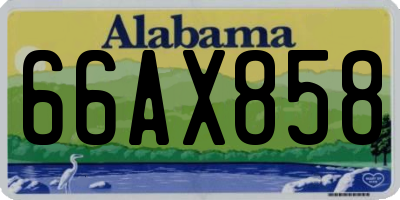 AL license plate 66AX858