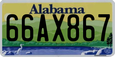 AL license plate 66AX867