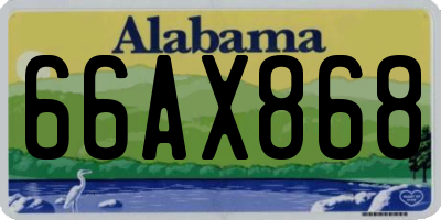 AL license plate 66AX868