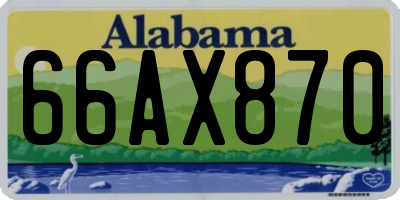AL license plate 66AX870