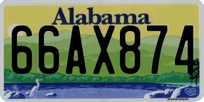 AL license plate 66AX874