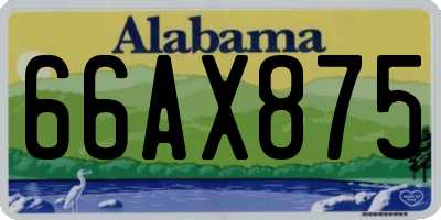 AL license plate 66AX875