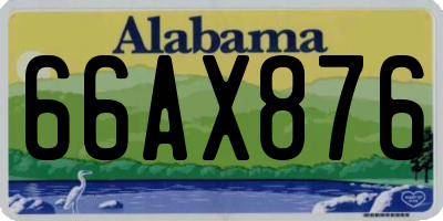 AL license plate 66AX876