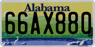 AL license plate 66AX880