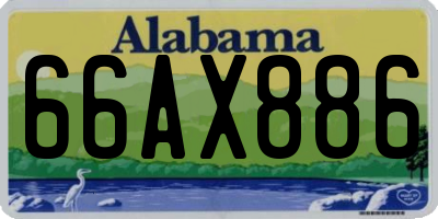 AL license plate 66AX886