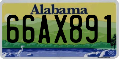 AL license plate 66AX891