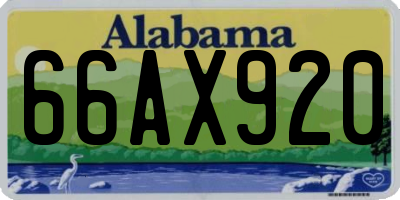 AL license plate 66AX920