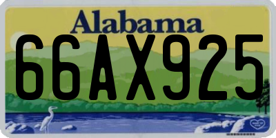 AL license plate 66AX925