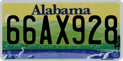 AL license plate 66AX928
