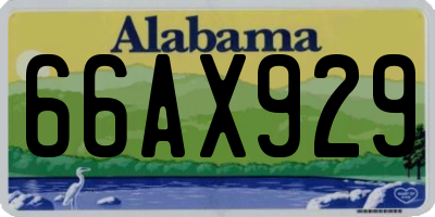AL license plate 66AX929