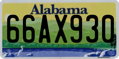 AL license plate 66AX930