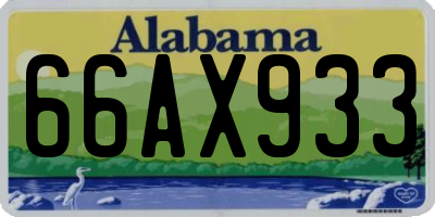 AL license plate 66AX933