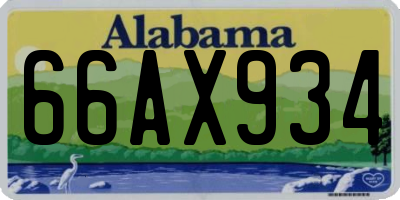 AL license plate 66AX934