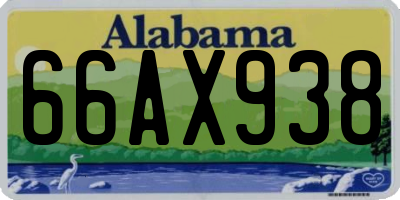 AL license plate 66AX938