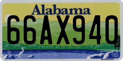 AL license plate 66AX940