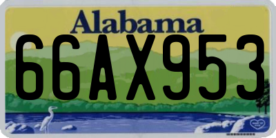 AL license plate 66AX953