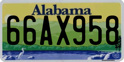 AL license plate 66AX958