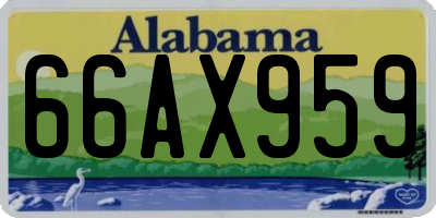 AL license plate 66AX959