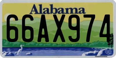 AL license plate 66AX974