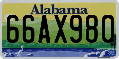AL license plate 66AX980